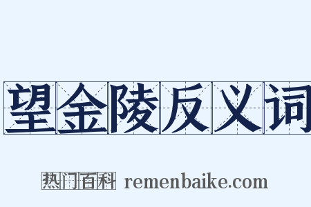 望金陵反义词是什么意思的图片